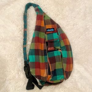 Kavu Multicolor Plaid Crossbody Bag